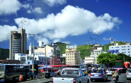 毛里求斯路易港街景图片