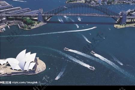 澳洲悉尼海港鳥瞰图片
