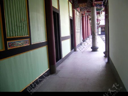 台北三級古蹟台北孔廟右側出口迴廊图片