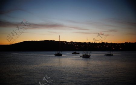 悉尼邦迪海滩夕阳图片