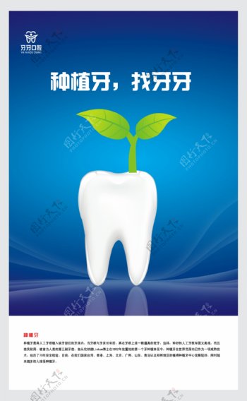 种植牙宣传海报图片