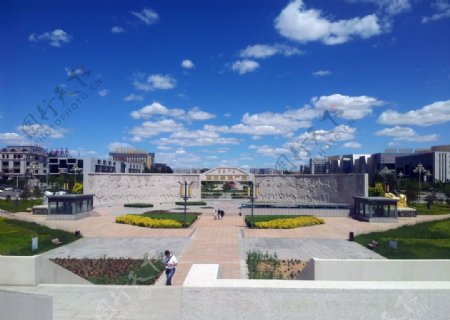 鄂尔多斯蒙古象棋广场图片