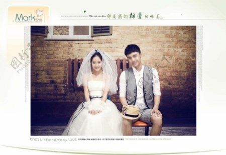 爱的味道韩国婚纱PSD模板图片
