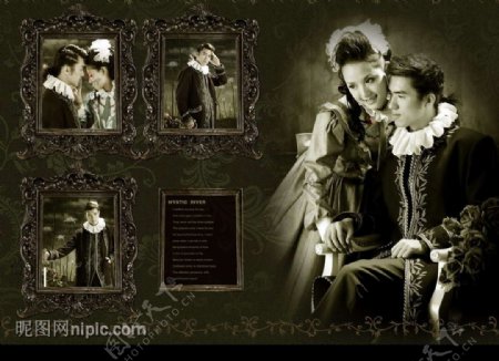 古典尊贵婚纱摄影模板PSD素材图片