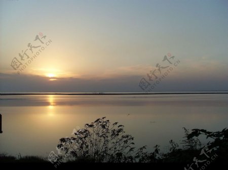 洞庭湖夕阳图片