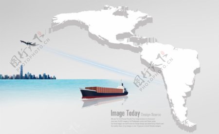 3D国际贸易图片