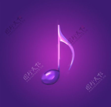 紫色水晶音符图片