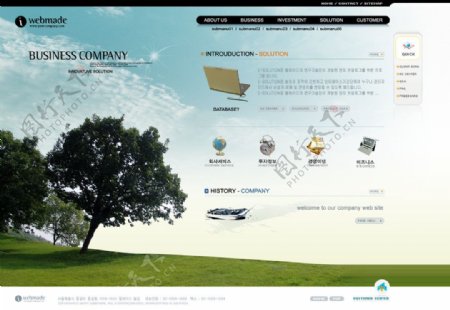 商业网站模板图片