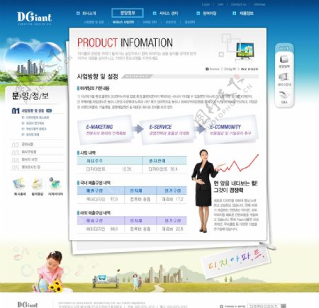 韩国社区文化网站模板图片