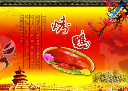 北京烤鸭ps分层素材图片