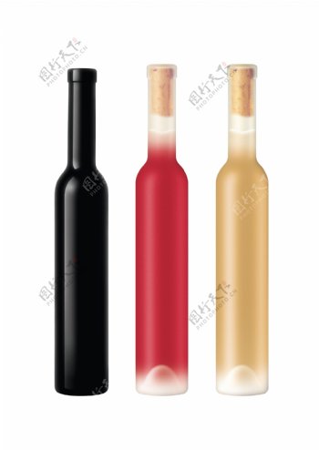 红酒瓶冰酒模板图片