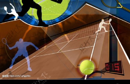 抽像网球运动3图片