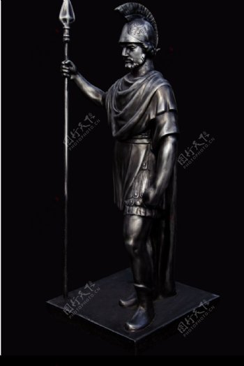 罗马士兵雕塑图片