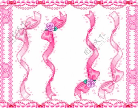 粉红蝴蝶结图片