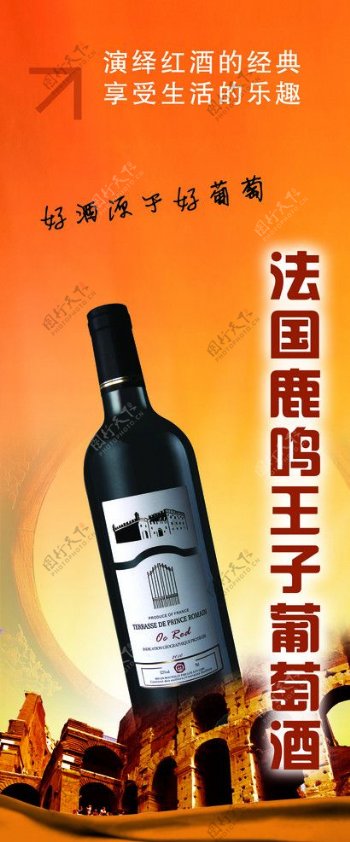 葡萄酒红酒广告设计模板图片