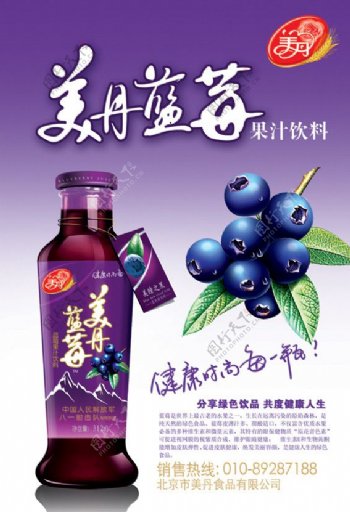 美丹蓝莓果汁图片