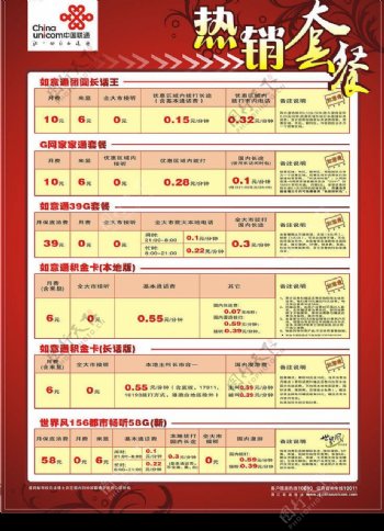 中国联通热销套餐新图片