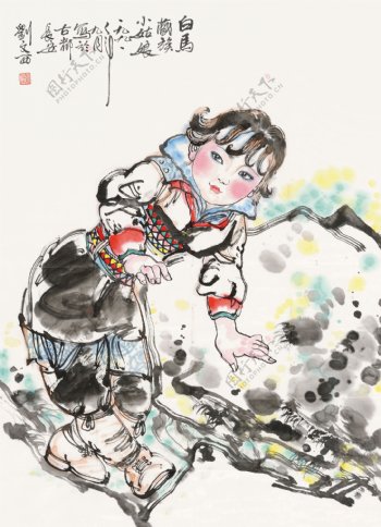 白马藏族小姑娘