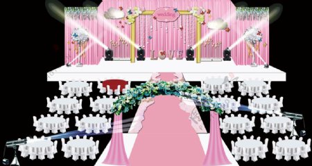 粉色公主婚礼主题
