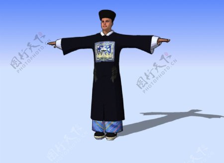 清朝人物3D模型