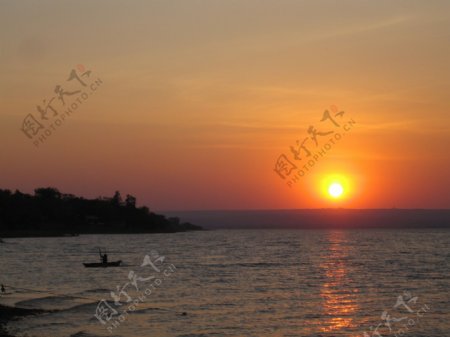 刚果河夕阳