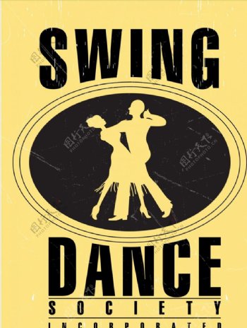 复古舞蹈海报模板源文件宣传活动