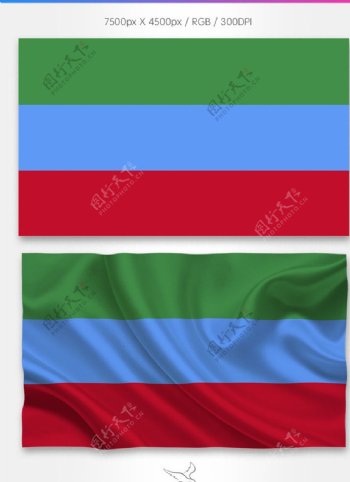 达吉斯坦国旗分层psd