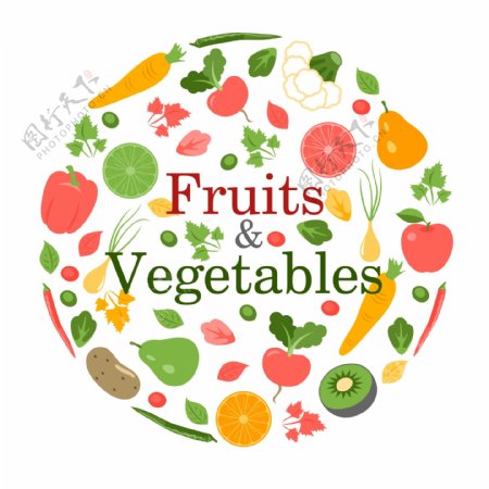 水果和蔬菜的健康食品