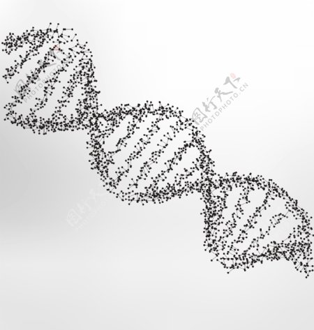 DNA点线连续抽象插图