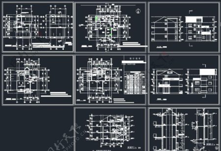 三层单栋别墅建筑图