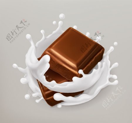 巧克力牛奶矢量