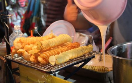 泰国美食烤薯片