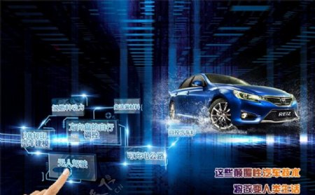 未来汽车高科技宣传海报