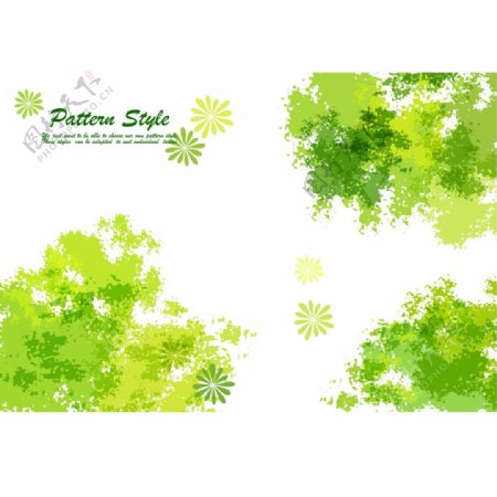 绿叶装饰图案背景