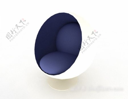 个性圆形单人沙发3d模型下载