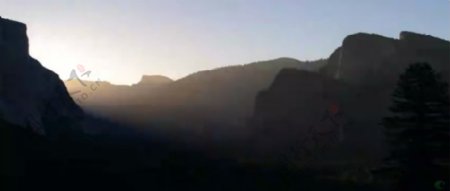 群山之间的日出标清实拍视频素材