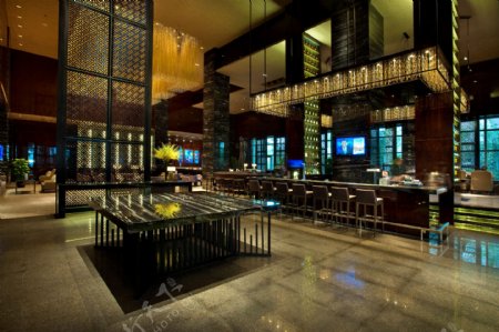 上海浦东洲际酒店豪华大厅设计图片