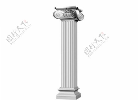 MAX方柱沟槽柱身罗马柱3D模型