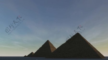 金字塔动画建筑视频