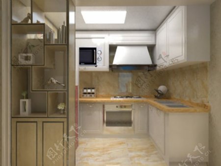 室内厨房效果图3Dmax模型