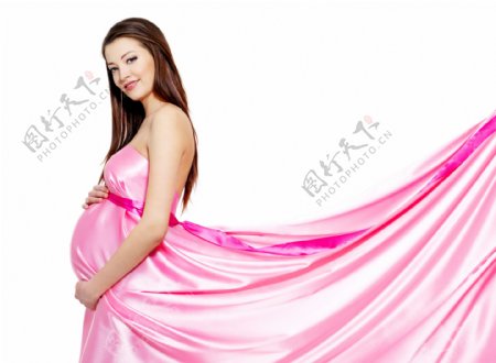 孕妇美女与裙子飘带图片