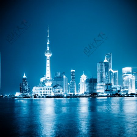 美丽上海夜景图