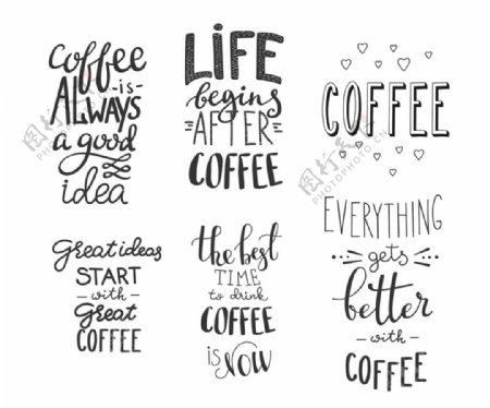 咖啡标语设计图片