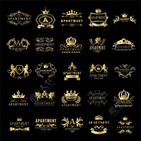 金色皇冠logo设计