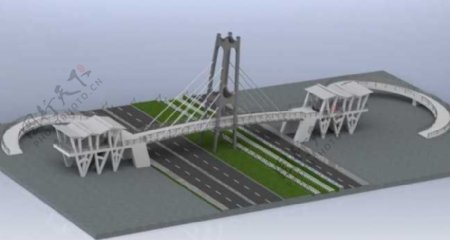 人行天桥机械模型