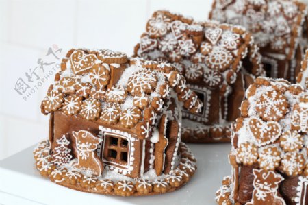 饼干房子上的雪花图片
