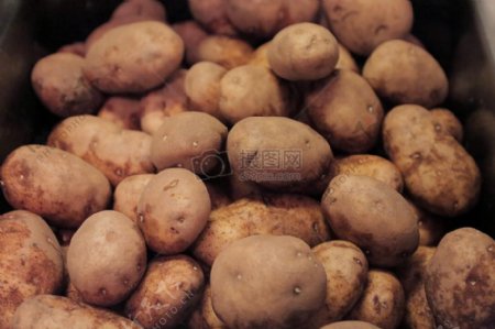 棕颜色的土豆