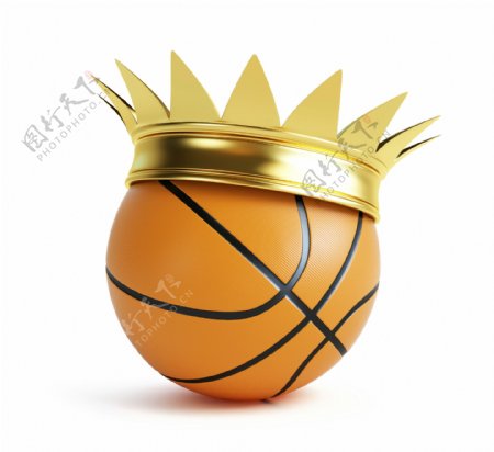 带皇冠的篮球图片