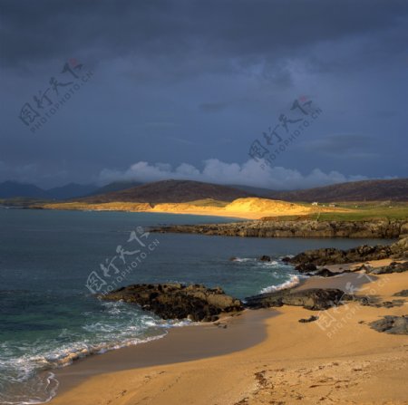 海岸沙滩自然景观图片