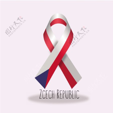 捷克共和国国旗丝带设计